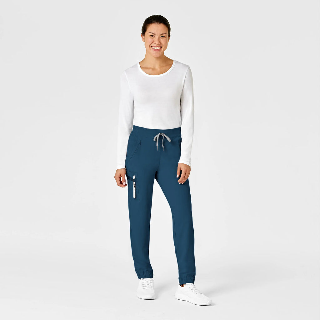 Wink Scrubs Women's RENEW Jogger Scrub Pant Caribbean Blue | scrub-supply.com