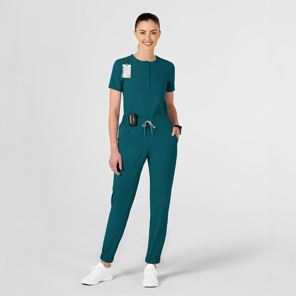 Wink Scrubs Women's RENEW Jogger Scrub Pant Caribbean Blue | scrub-supply.com