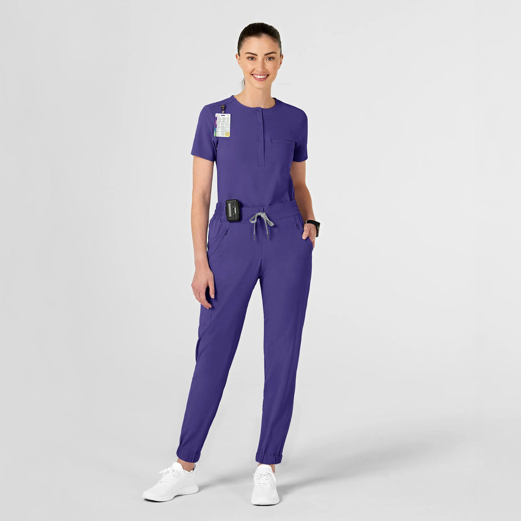 Wink Scrubs Women's RENEW Jogger Scrub Pant Grape | scrub-supply.com