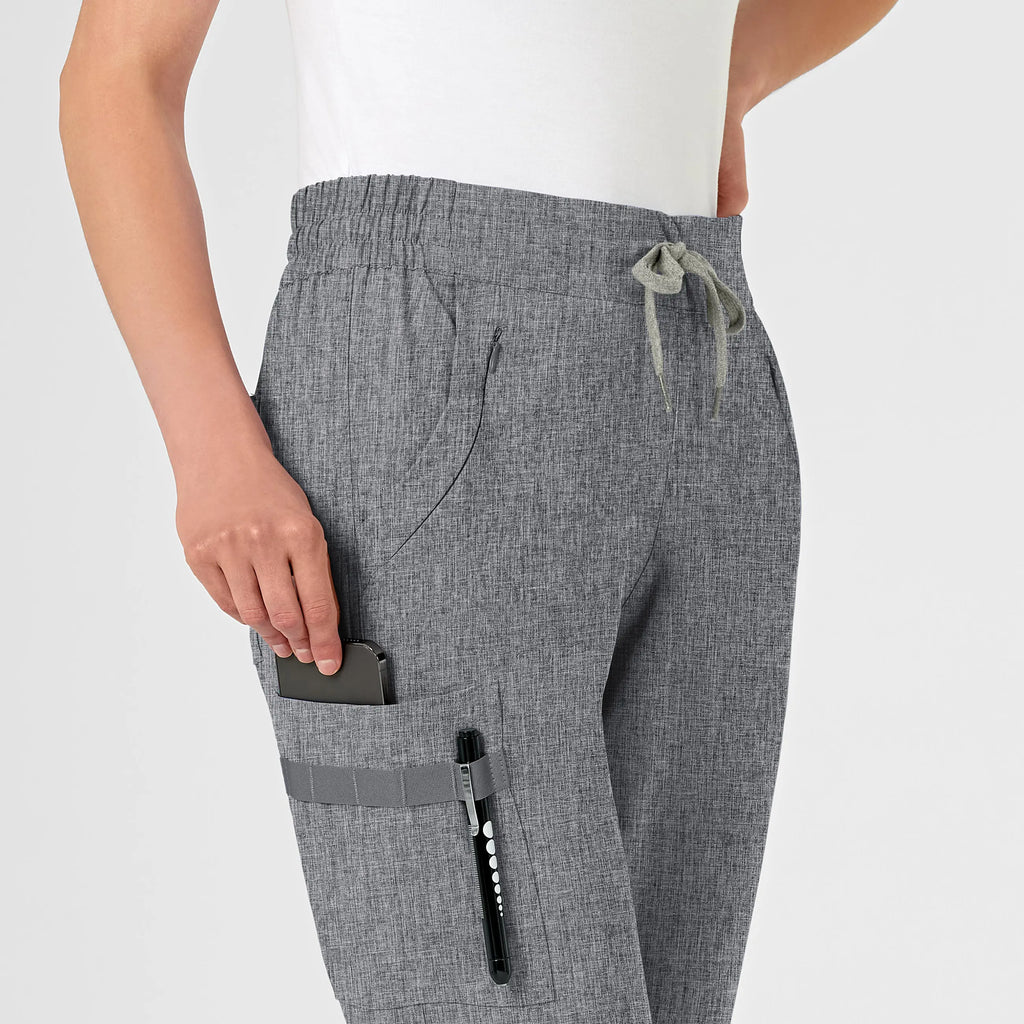 Wink Scrubs Women's RENEW Jogger Scrub Pant Grey Heather | scrub-supply.com