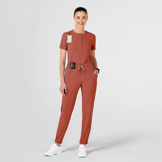 Wink Scrubs Women's RENEW Jogger Scrub Pant Mineral Red | scrub-supply.com