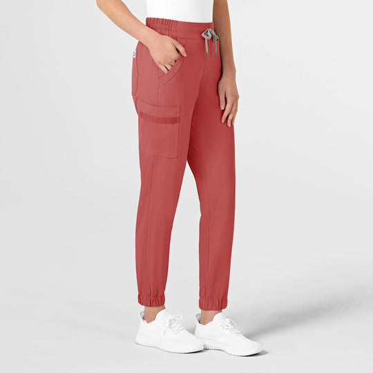 Wink Scrubs Women's RENEW Jogger Scrub Pant Mineral Red | scrub-supply.com