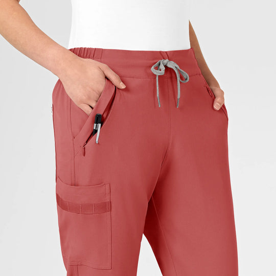 Wink Scrubs Women's RENEW Jogger Scrub Pant Mineral Red | scrub-supply.com