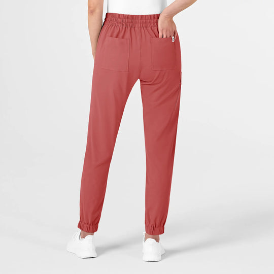 Wink Scrubs Women's RENEW Jogger Scrub Pant Mineral Red | scrub-supply.com