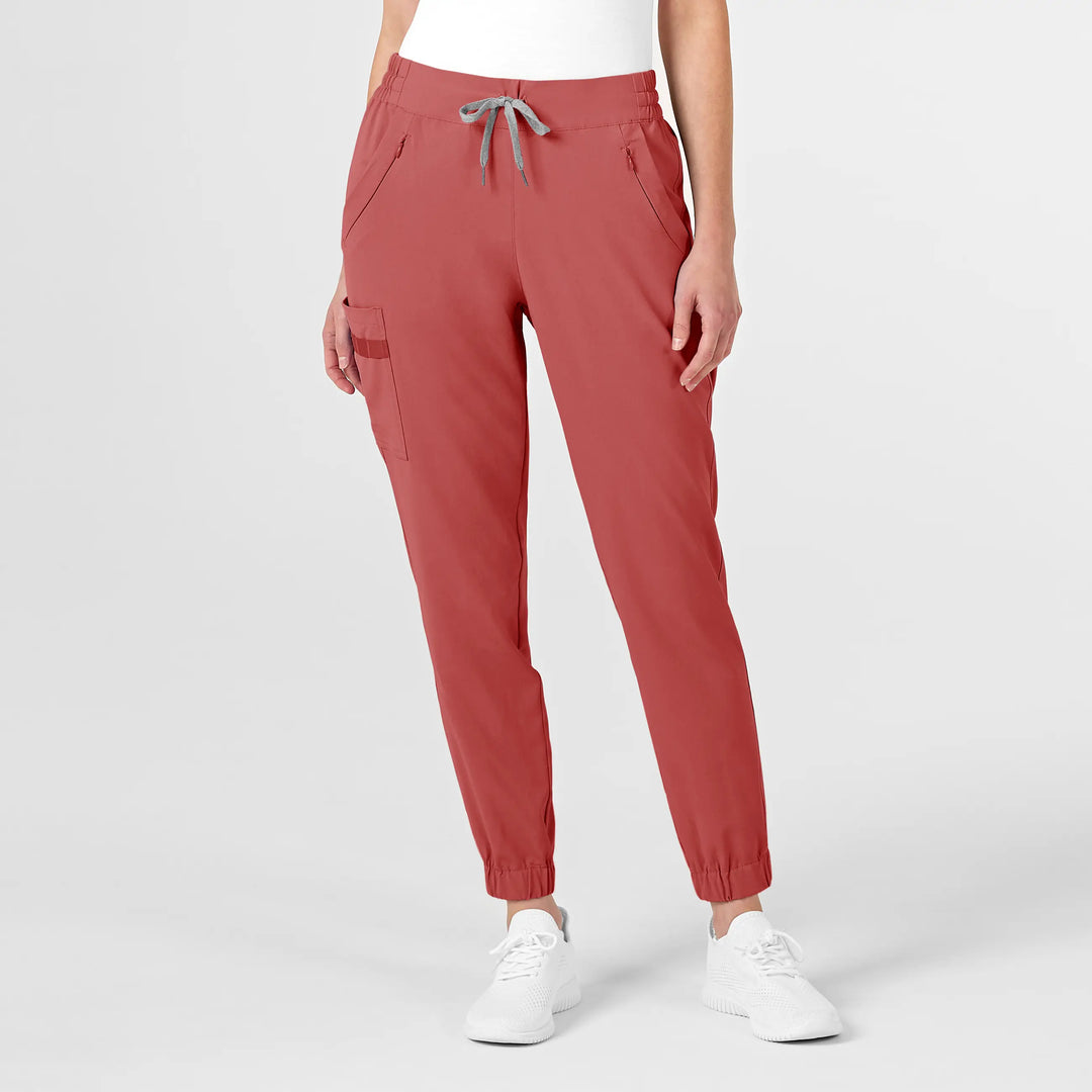 Wink Scrubs Women's RENEW Jogger Scrub Pant Mineral Red | scrub-supply.com