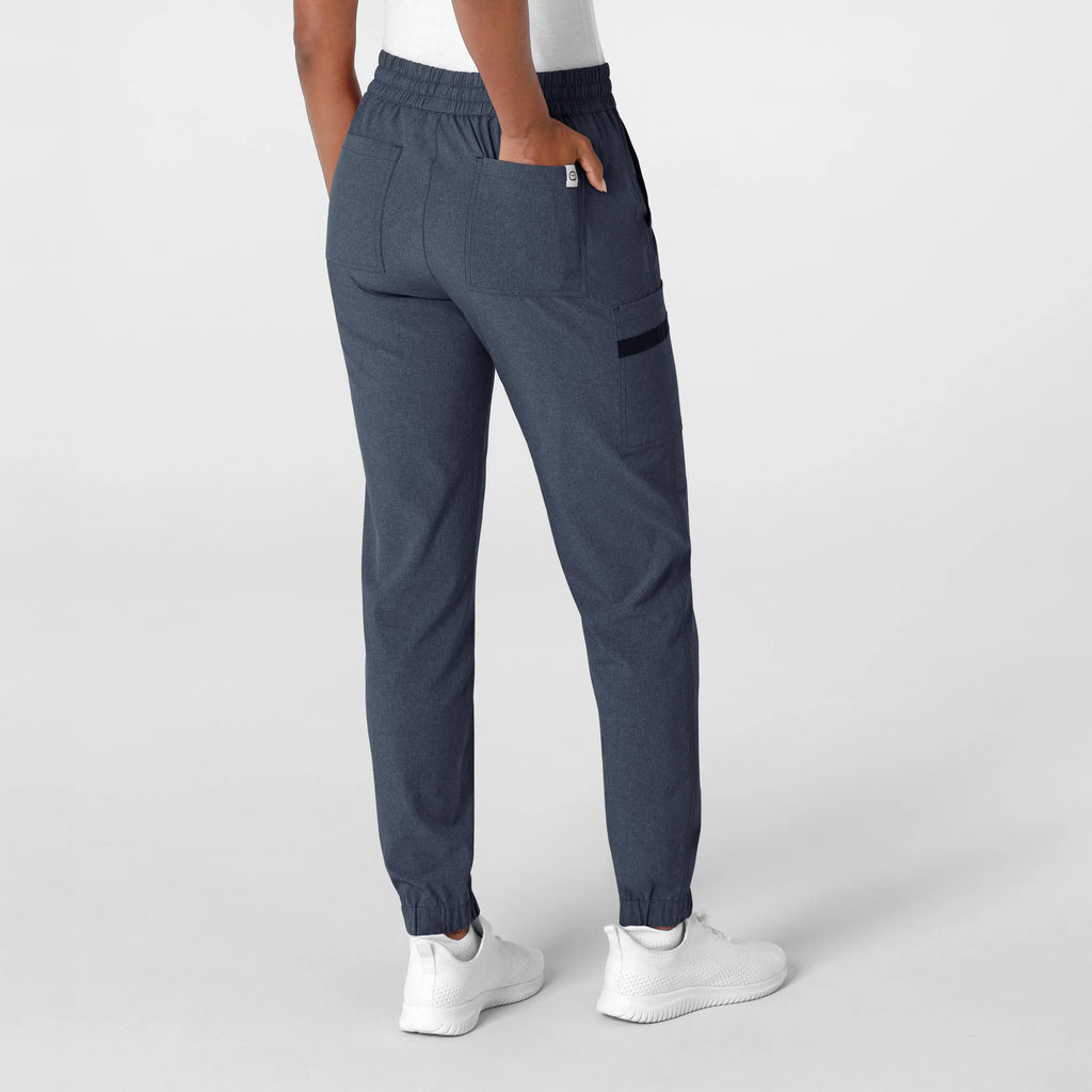 Wink Scrubs Women's RENEW Jogger Scrub Pant Navy Heather | scrub-supply.com