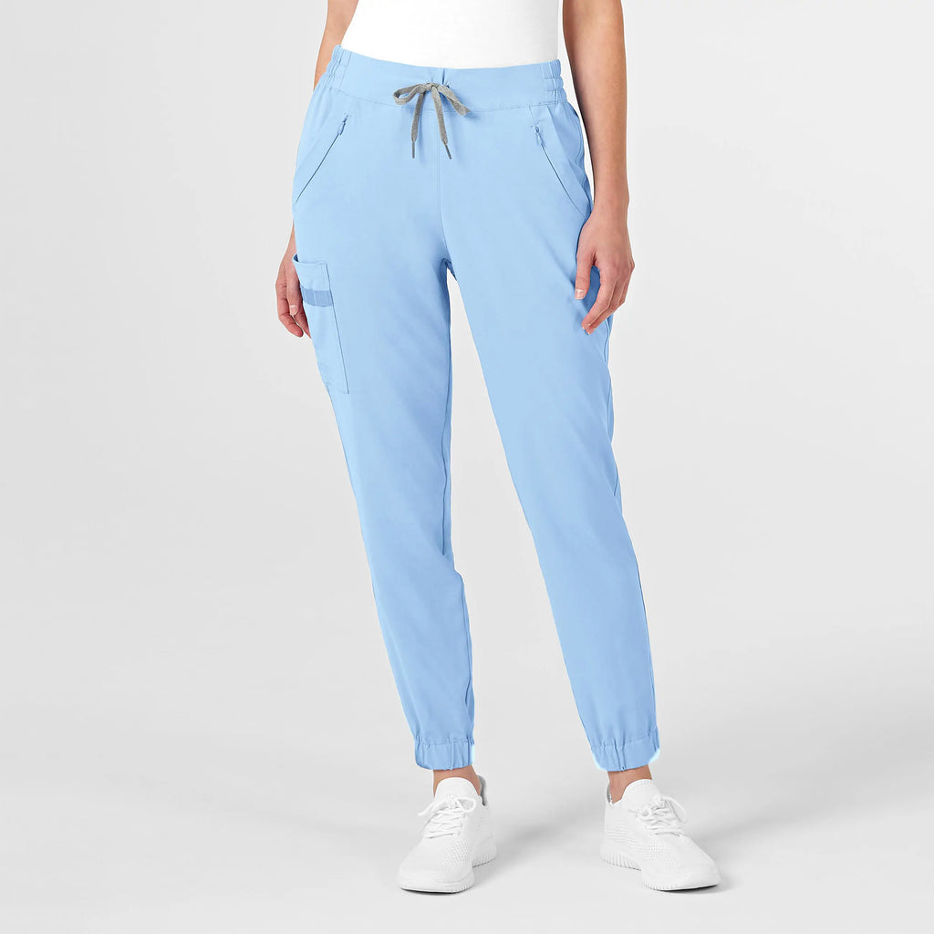 Wink Scrubs Women's RENEW Jogger Scrub Pant Powder Blue | scrub-supply.com