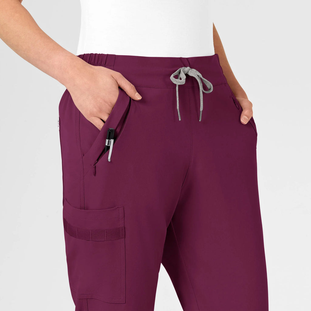 Wink Scrubs Women's RENEW Jogger Scrub Pant Wine | scrub-supply.com