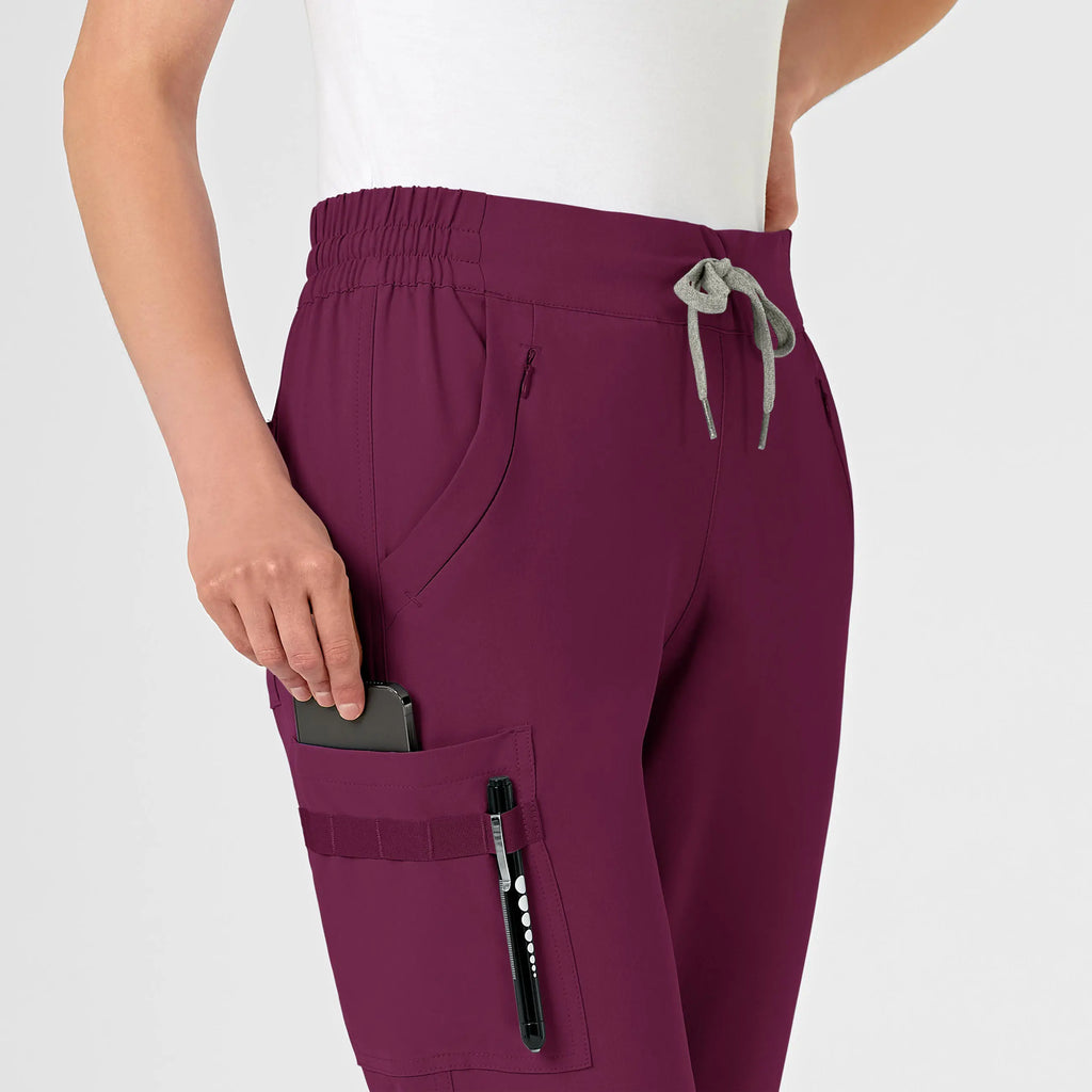 Wink Scrubs Women's RENEW Jogger Scrub Pant Wine | scrub-supply.com