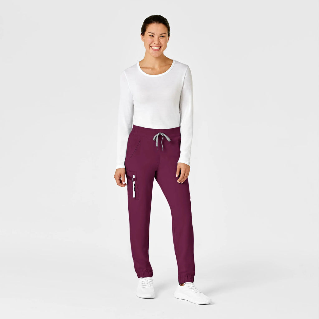 Wink Scrubs Women's RENEW Jogger Scrub Pant Wine | scrub-supply.com