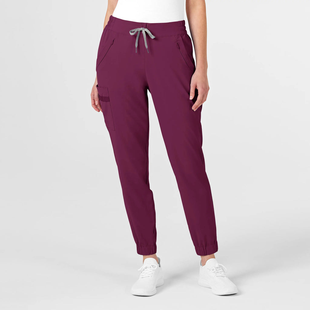 Wink Scrubs Women's RENEW Jogger Scrub Pant Wine | scrub-supply.com