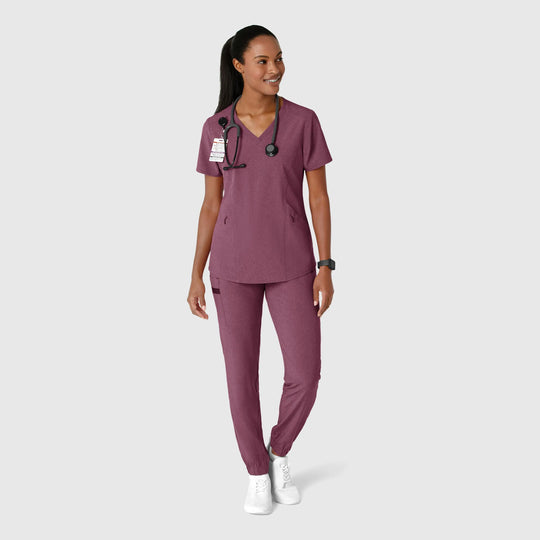 Wink Scrubs Women's RENEW Jogger Scrub Pant Wine Heather | scrub-supply.com