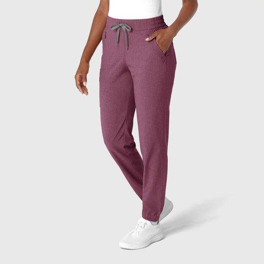 Wink Scrubs Women's RENEW Jogger Scrub Pant Wine Heather | scrub-supply.com