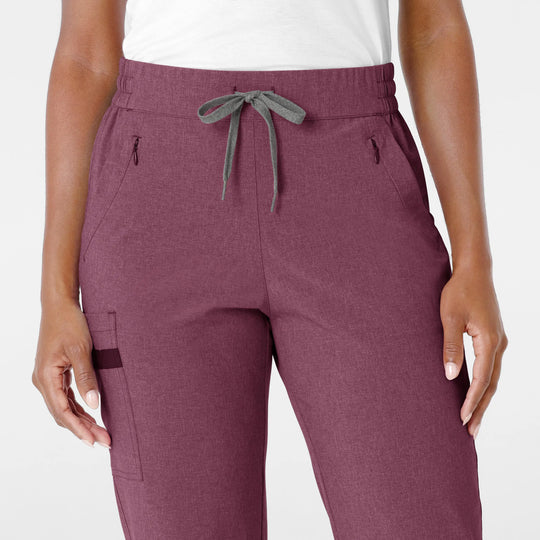 Wink Scrubs Women's RENEW Jogger Scrub Pant Wine Heather | scrub-supply.com