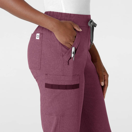 Wink Scrubs Women's RENEW Jogger Scrub Pant Wine Heather | scrub-supply.com