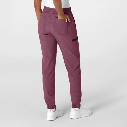 Wink Scrubs Women's RENEW Jogger Scrub Pant Wine Heather | scrub-supply.com