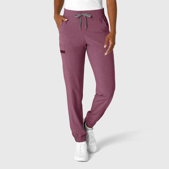 Wink Scrubs Women's RENEW Jogger Scrub Pant Wine Heather | scrub-supply.com