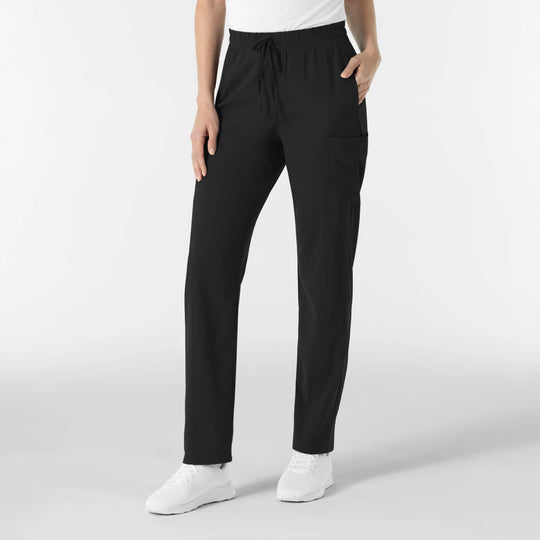 Wink Scrubs Women's Women’s High Waist Tapered Scrub Pant Black | scrub-supply.com