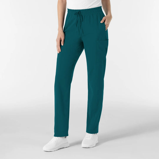 Wink Scrubs Women's Women’s High Waist Tapered Scrub Pant Caribbean Blue | scrub-supply.com