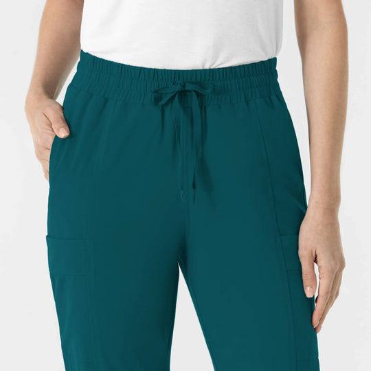 Wink Scrubs Women's Women’s High Waist Tapered Scrub Pant Caribbean Blue | scrub-supply.com