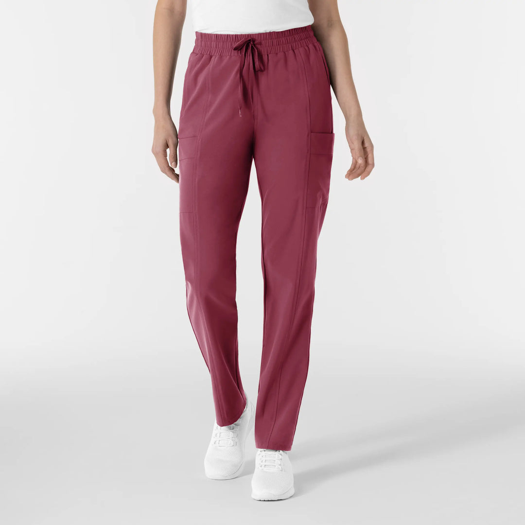 Wink Scrubs Women's Women’s High Waist Tapered Scrub Pant Carnation | scrub-supply.com