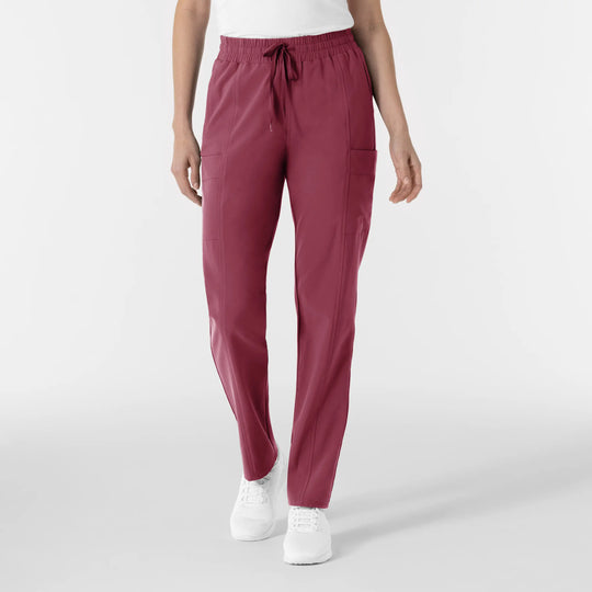Wink Scrubs Women's Women’s High Waist Tapered Scrub Pant Carnation | scrub-supply.com