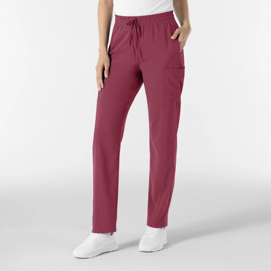 Wink Scrubs Women's Women’s High Waist Tapered Scrub Pant Carnation | scrub-supply.com