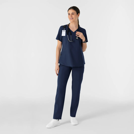 Wink Scrubs Women's Women’s High Waist Tapered Scrub Pant Navy | scrub-supply.com