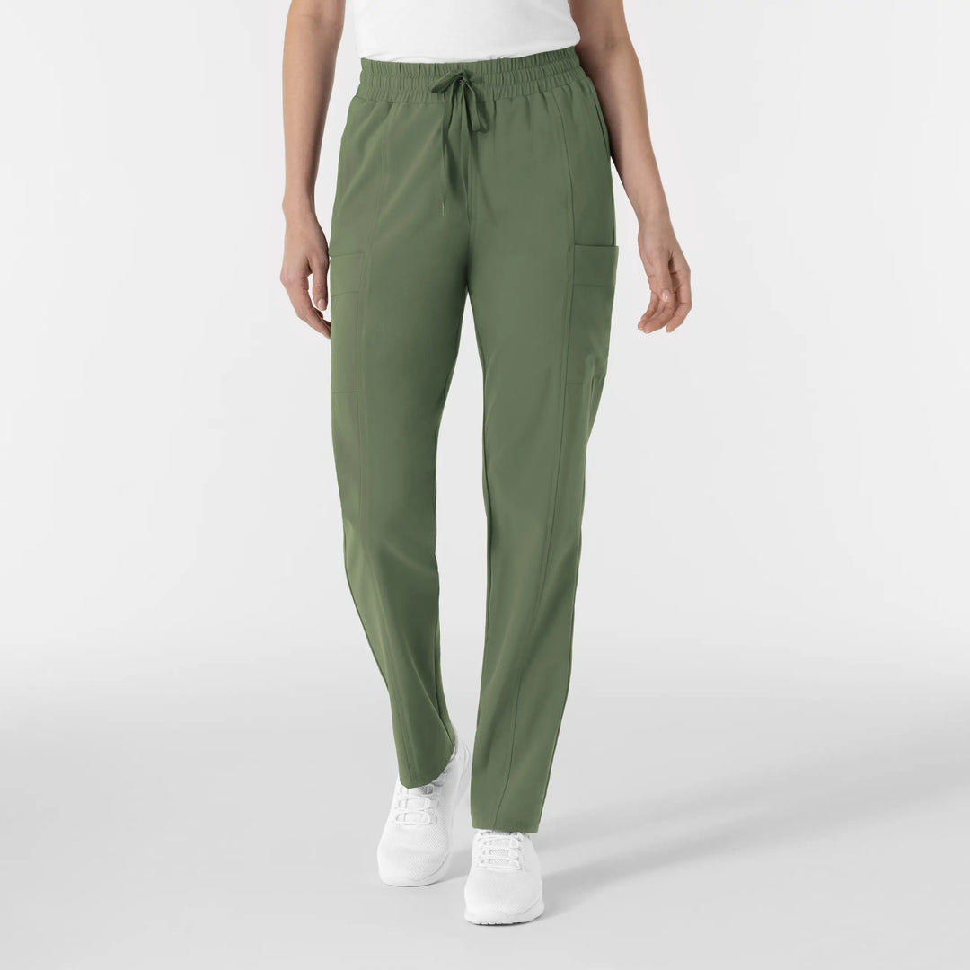 Wink Scrubs Women's Women’s High Waist Tapered Scrub Pant Olive | scrub-supply.com