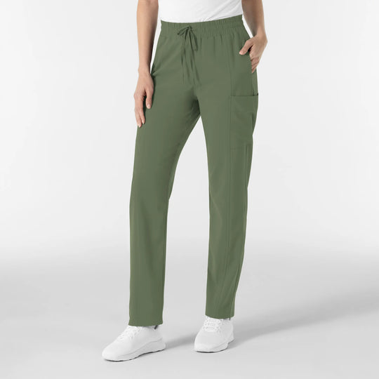 Wink Scrubs Women's Women’s High Waist Tapered Scrub Pant Olive | scrub-supply.com