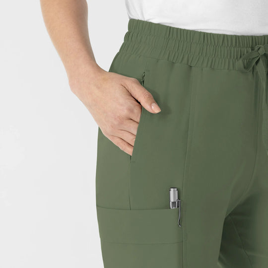 Wink Scrubs Women's Women’s High Waist Tapered Scrub Pant Olive | scrub-supply.com