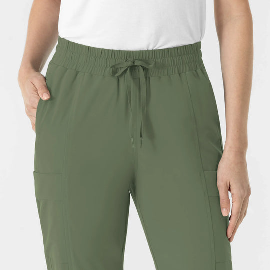Wink Scrubs Women's Women’s High Waist Tapered Scrub Pant Olive | scrub-supply.com