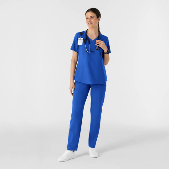 Wink Scrubs Women's Women’s High Waist Tapered Scrub Pant Royal Blue | scrub-supply.com