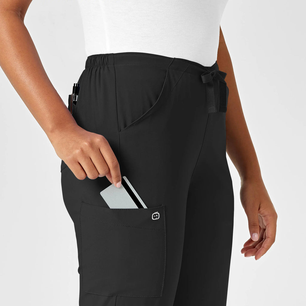 Wink Scrubs Women's Drawstring Scrub Pant Black | scrub-supply.com