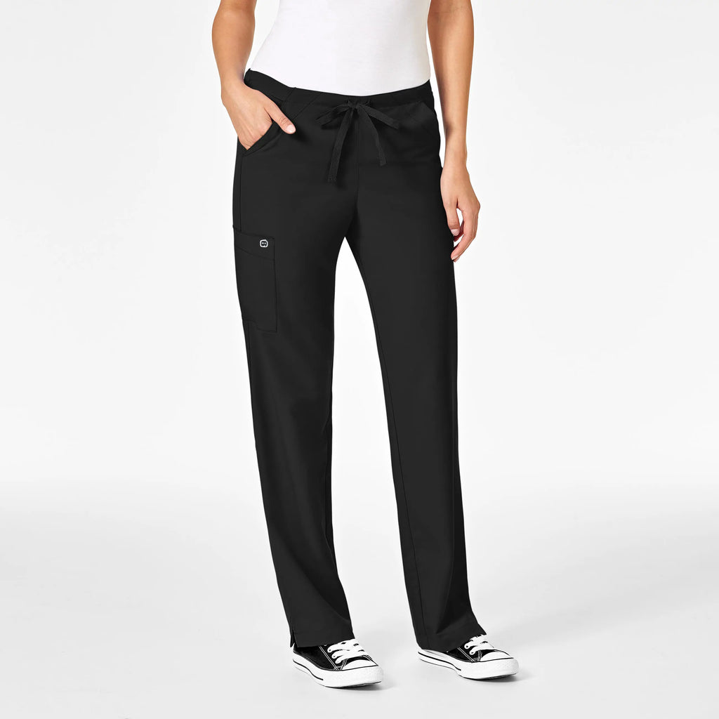 Wink Scrubs Women's Drawstring Scrub Pant Black | scrub-supply.com