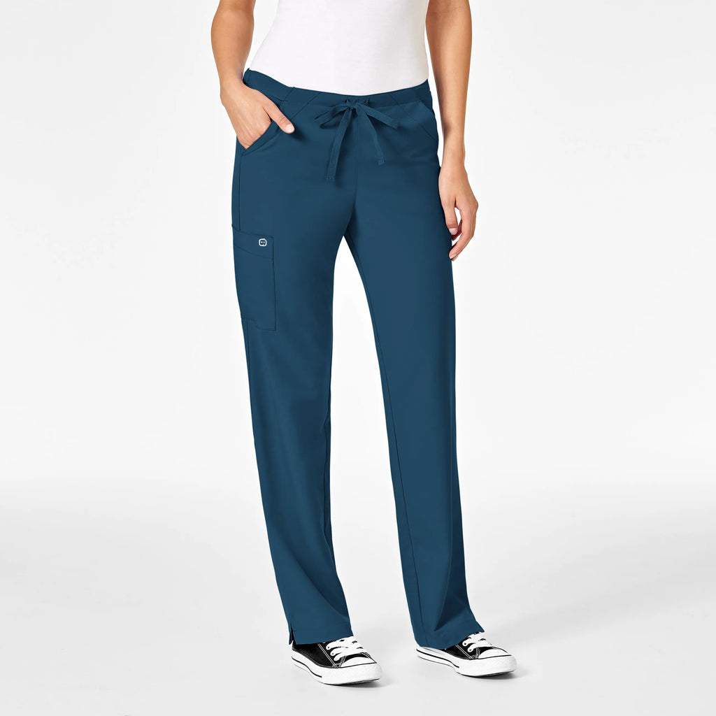 Wink Scrubs Women's Drawstring Scrub Pant Caribbean Blue | scrub-supply.com