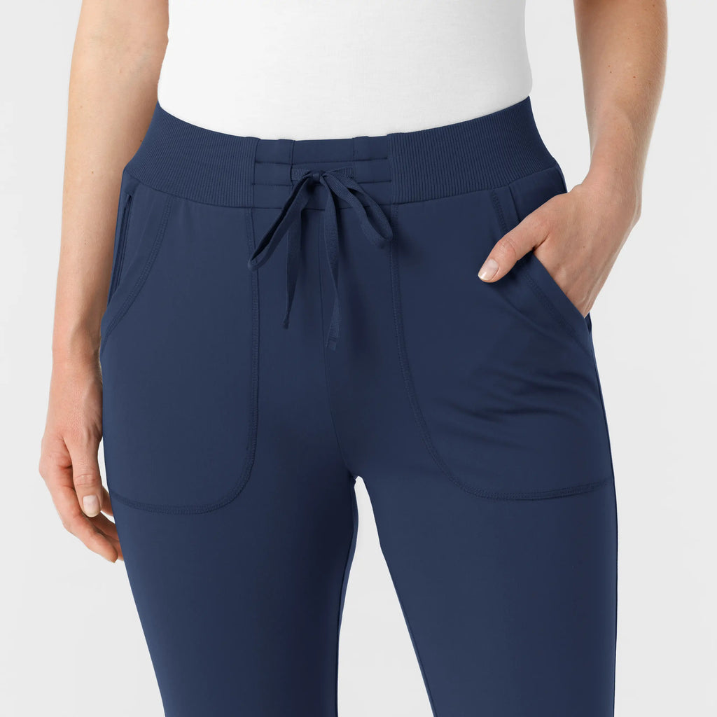 Wink Scrubs Knit Women's Track Scrub Pant Navy | scrub-supply.com