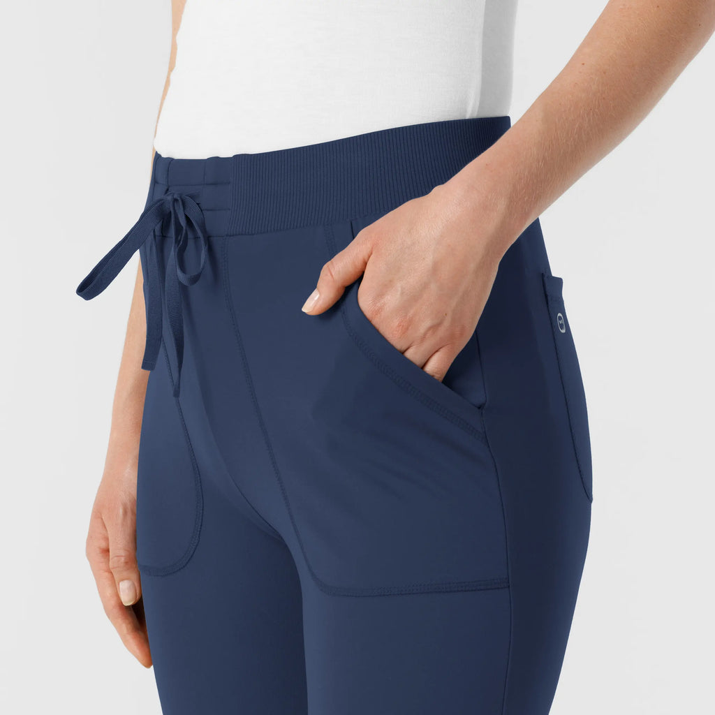 Wink Scrubs Knit Women's Track Scrub Pant Navy | scrub-supply.com