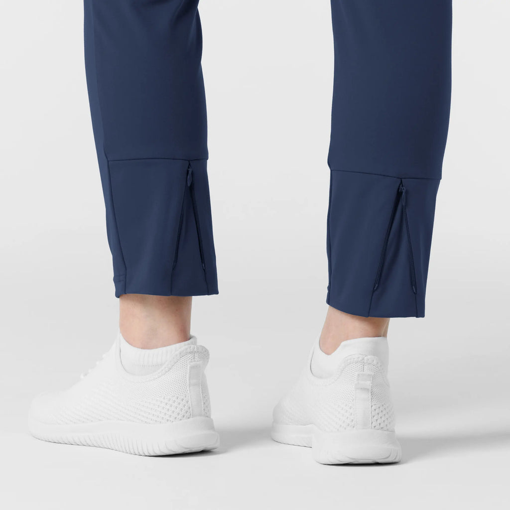 Wink Scrubs Knit Women's Track Scrub Pant Navy | scrub-supply.com