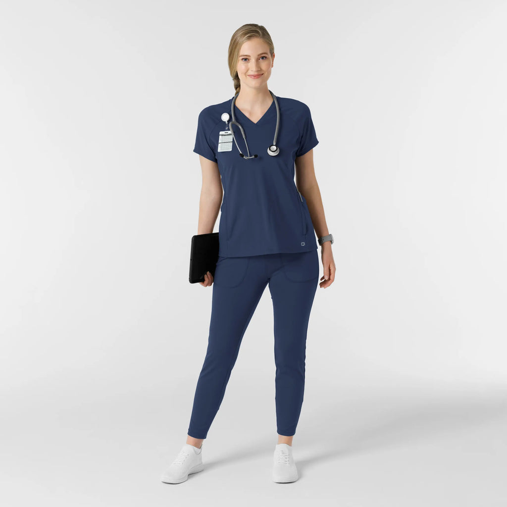 Wink Scrubs Knit Women's Track Scrub Pant Navy | scrub-supply.com