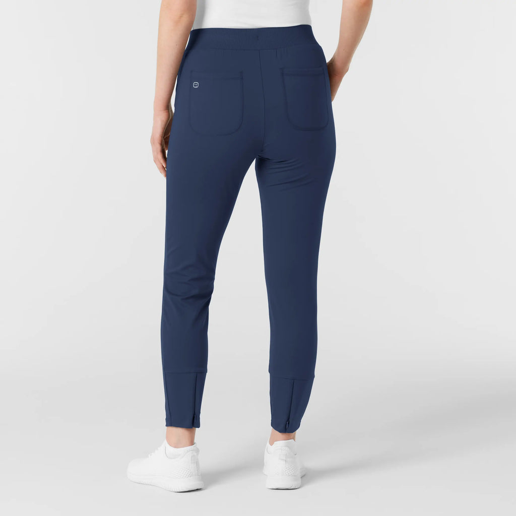 Wink Scrubs Knit Women's Track Scrub Pant Navy | scrub-supply.com