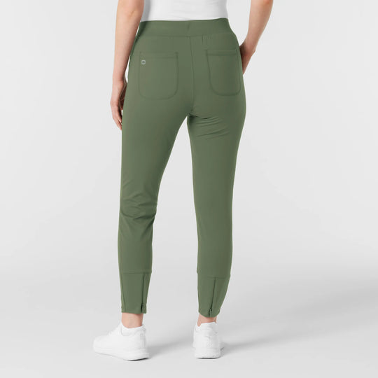 Wink Scrubs Women's Knit Track Scrub Pant Olive | scrub-supply.com
