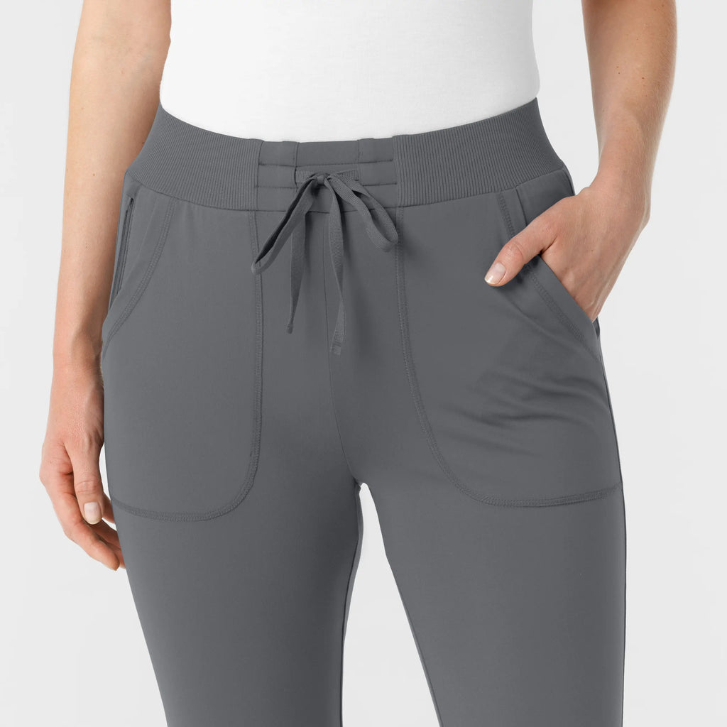 Wink Scrubs Knit Women's Track Scrub Pant Pewter | scrub-supply.com