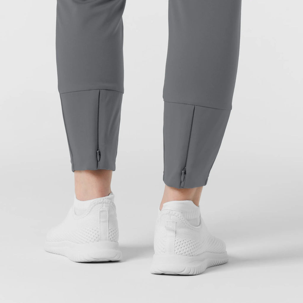 Wink Scrubs Knit Women's Track Scrub Pant Pewter | scrub-supply.com