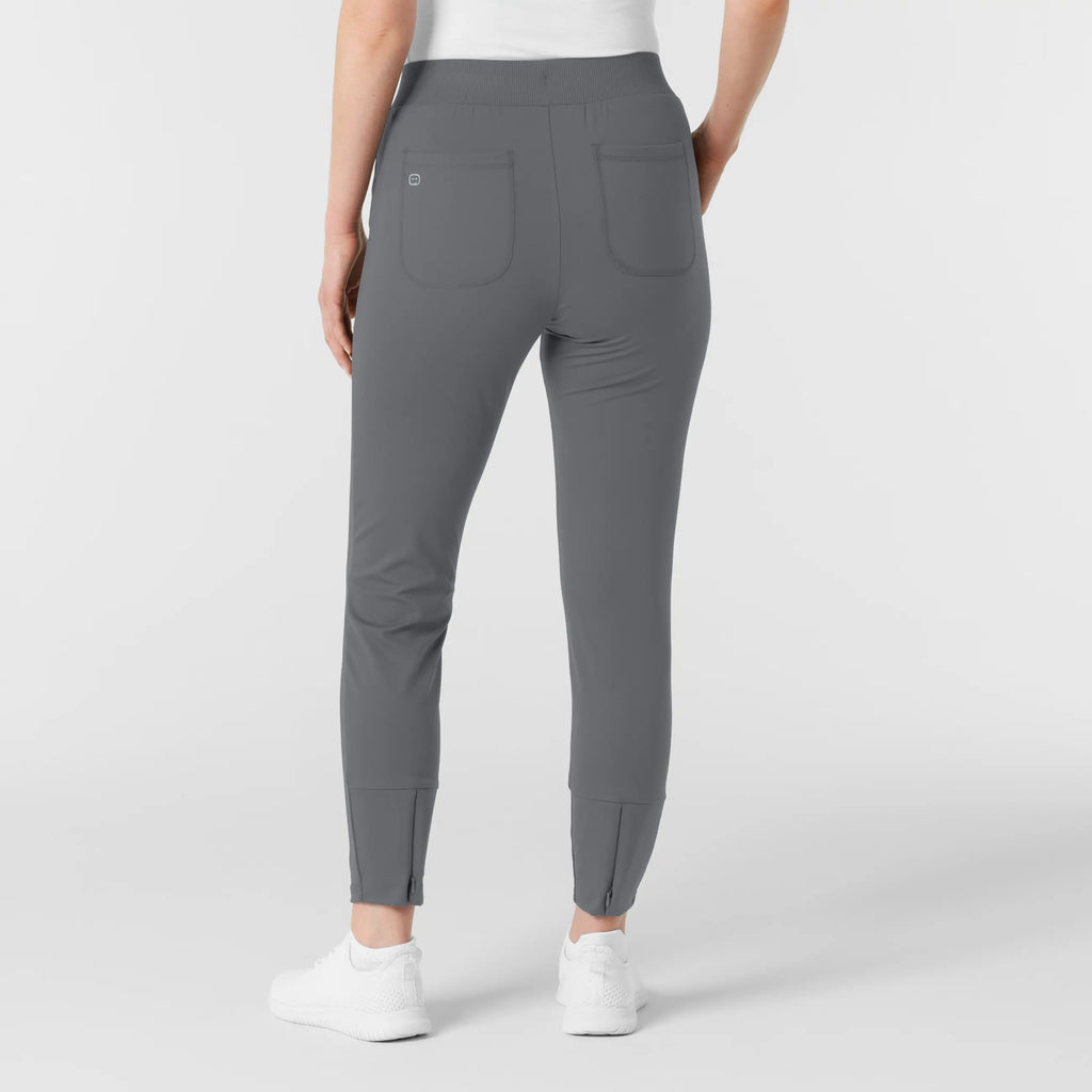 Wink Scrubs Knit Women's Track Scrub Pant Pewter | scrub-supply.com