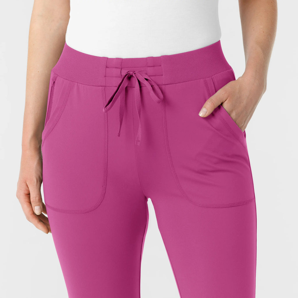 Wink Scrubs Knit Women's Track Scrub Pant Raspberry | scrub-supply.com