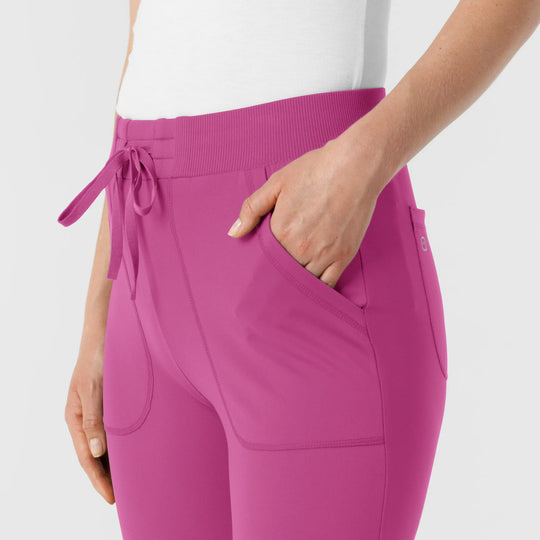 Wink Scrubs Knit Women's Track Scrub Pant Raspberry | scrub-supply.com