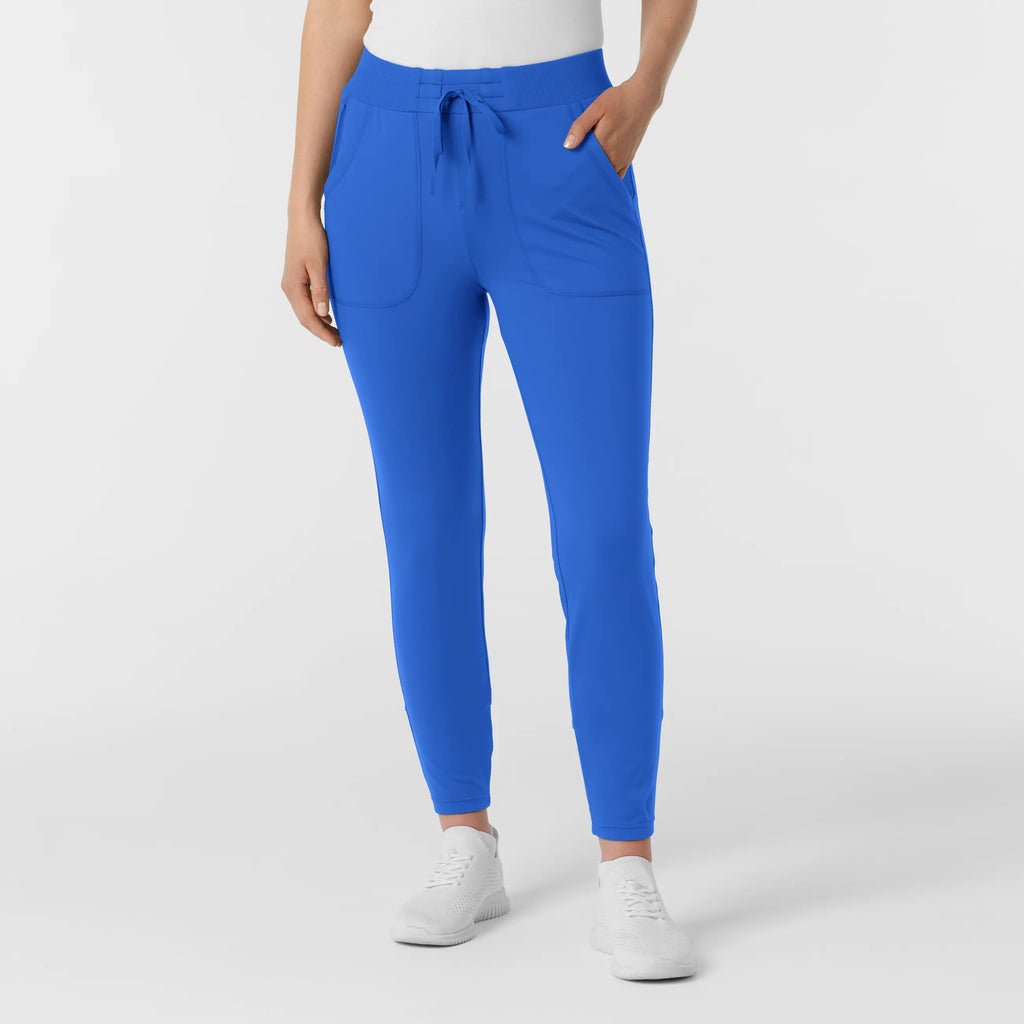 Wink Scrubs Knit Women's Track Scrub Pant Royal Blue | scrub-supply.com