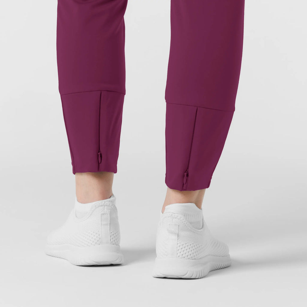 Wink Scrubs Knit Women's Track Scrub Pant Wine | scrub-supply.com