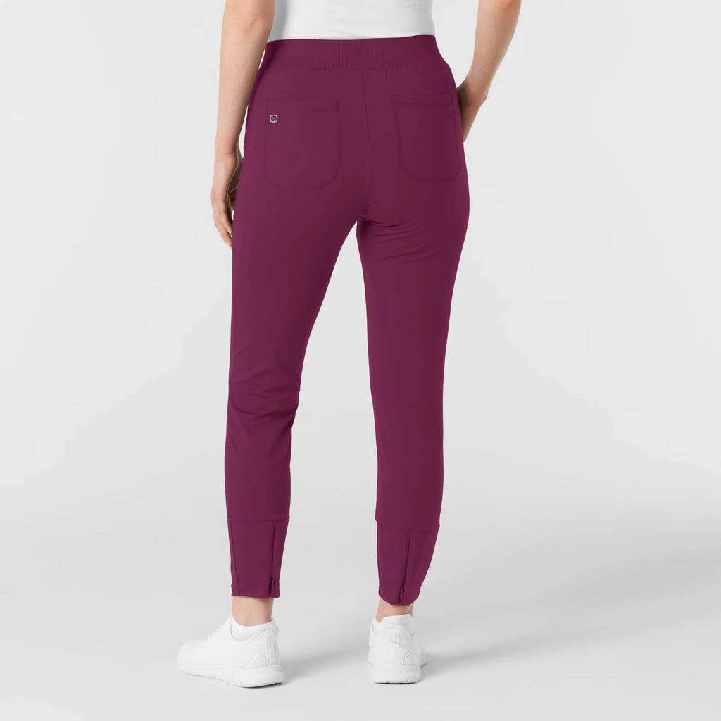 Wink Scrubs Knit Women's Track Scrub Pant Wine | scrub-supply.com